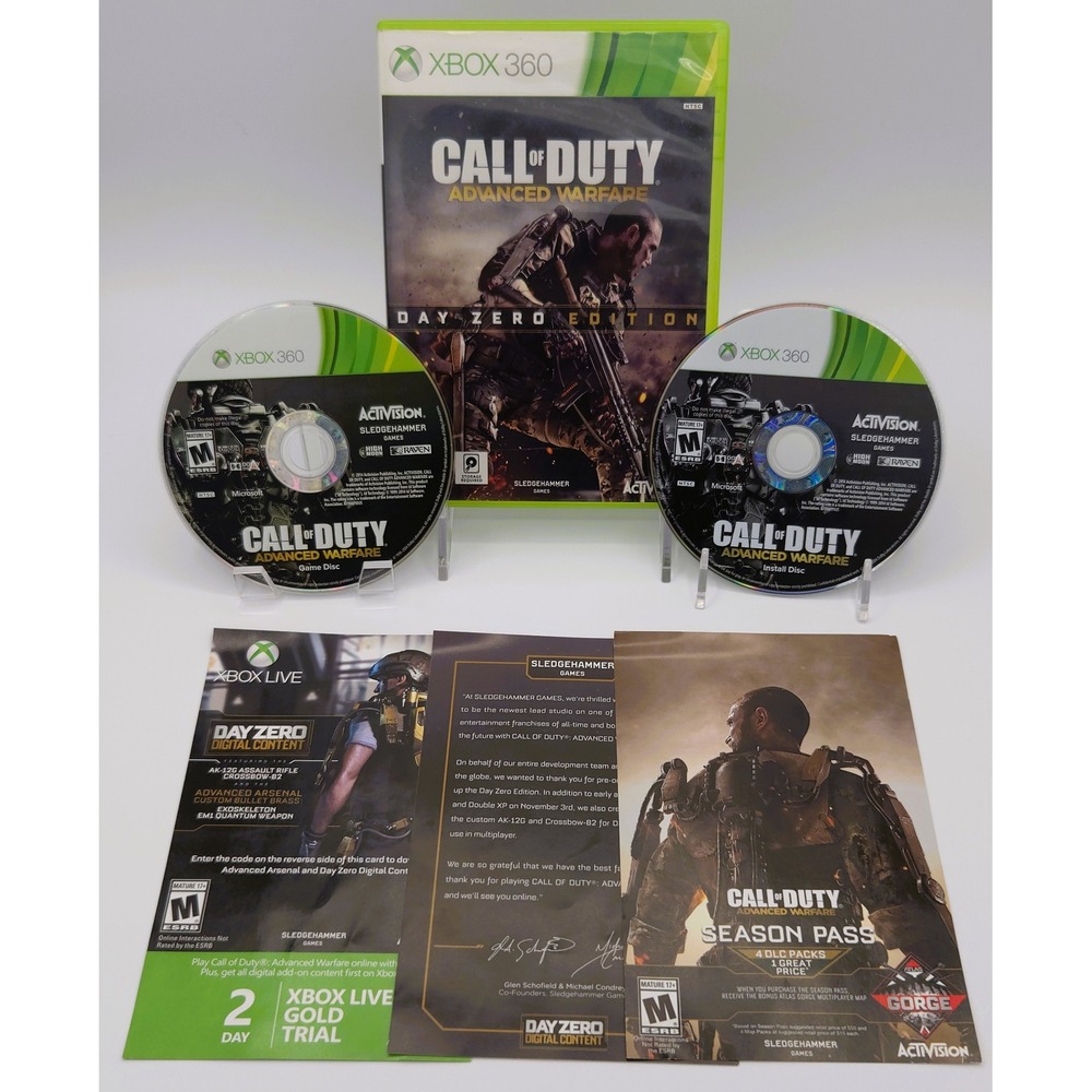 Call of Duty Advanced Warfare - Day Zero Edition - Xbox 360 - Tested CIB